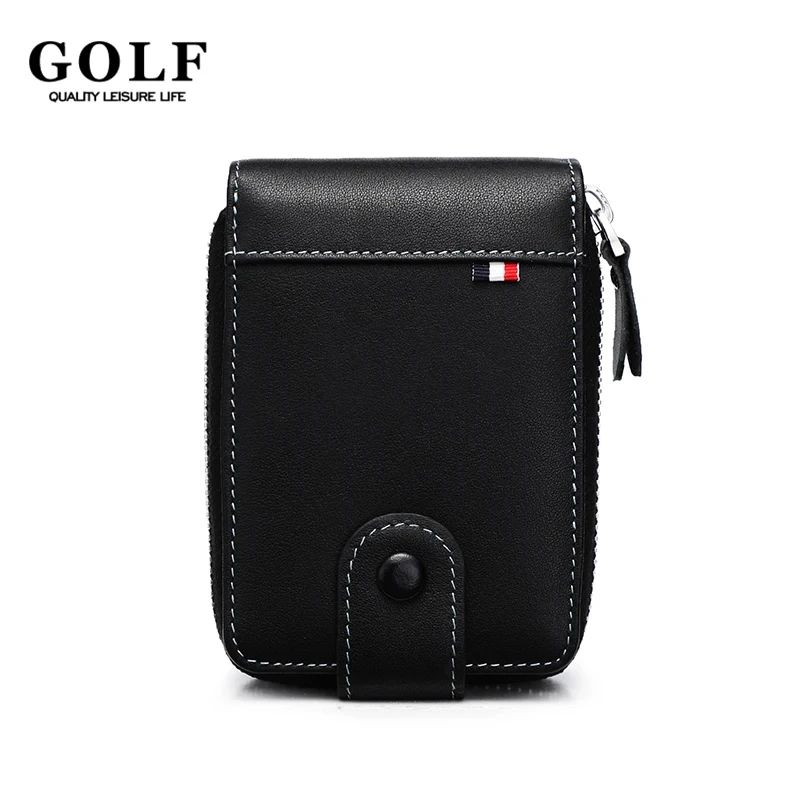 GOLF Cardholder Wallet Leather Zipper Business Card Holder Men's Coin Purse Wallet RFID Blocking Zipper Business Card Holder