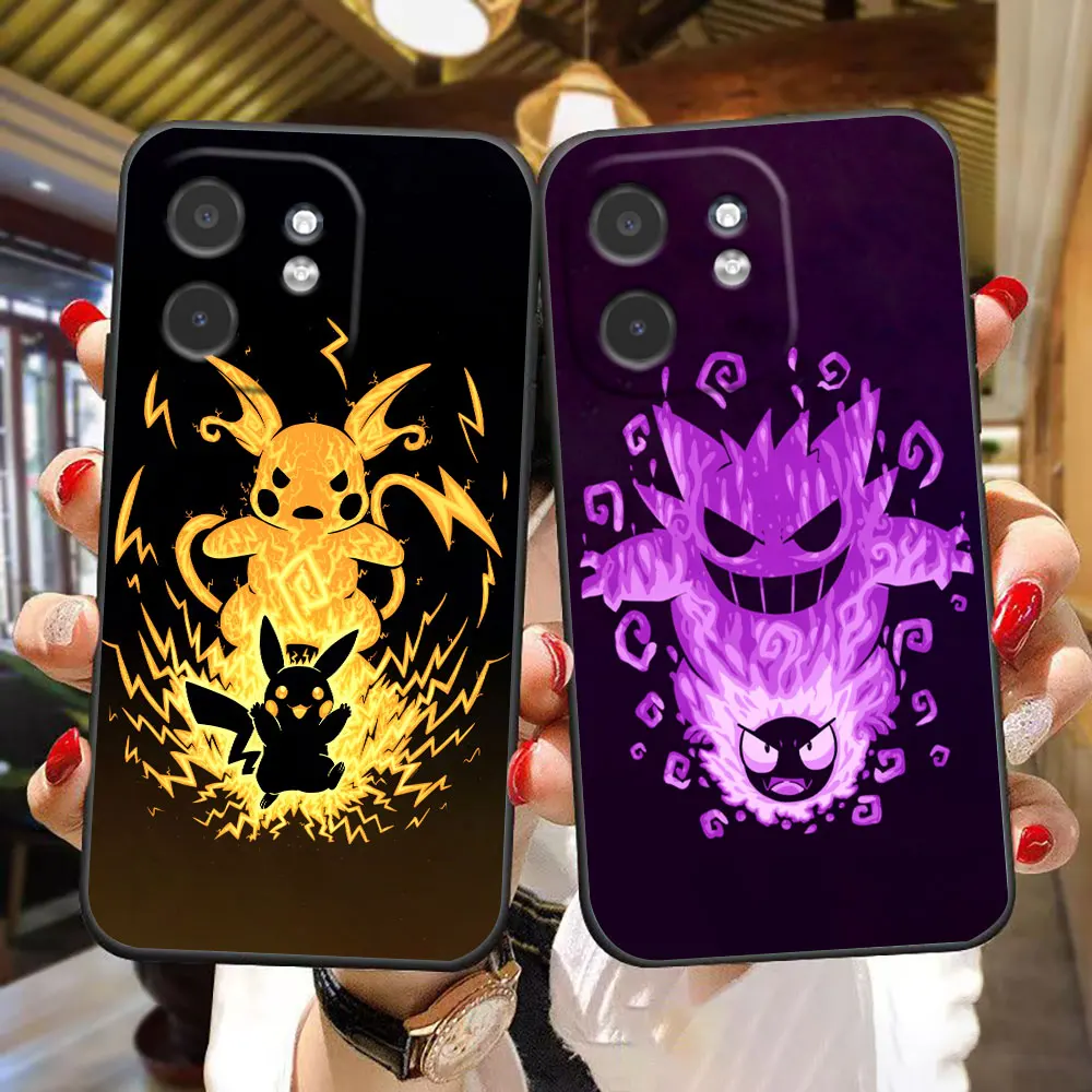 p-Pikachu p-Pokemon g-Gengar Phone Case For Infinix NOTE 12 GT 20 30 40 50 50X 60 TECNO POVA NEO 2 4 5 6 7 Case Capa Shell Cover