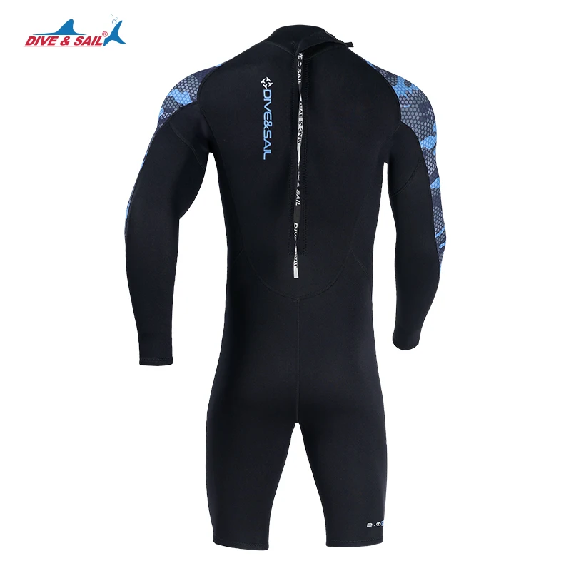 Men's Women's Wetsuit 1.5mm Neoprene Full Suit, One-piece Shorty, Back Zip for Surfing, Swimming, Snorkeling, Diving, Kayaking