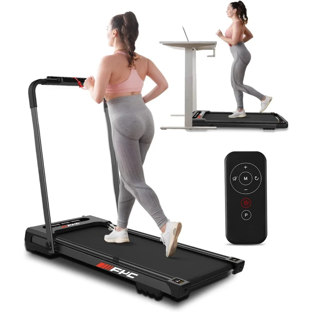 Walking Pad 2 in 1 Folding Treadmill Workstation for Home 300LBS Weight Capacity 3.5HP,Foldable Compact Electric Running Machine