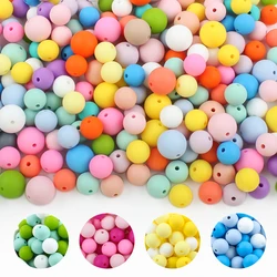 100Pcs 12mm Silicone Beads Baby Nursing Care BPA Free Food Grade Teething Beads DIY Bracelet Pacifier Chain Necklace Accessories