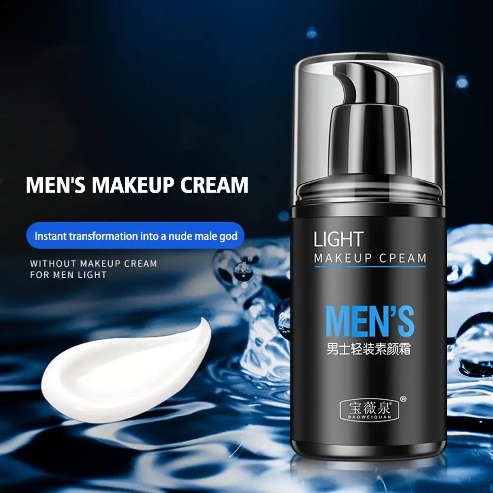 BB Cream-crema facial blanqueadora Natural para hombres, Base de maquillaje, protector solar, Color, cuidado de la piel