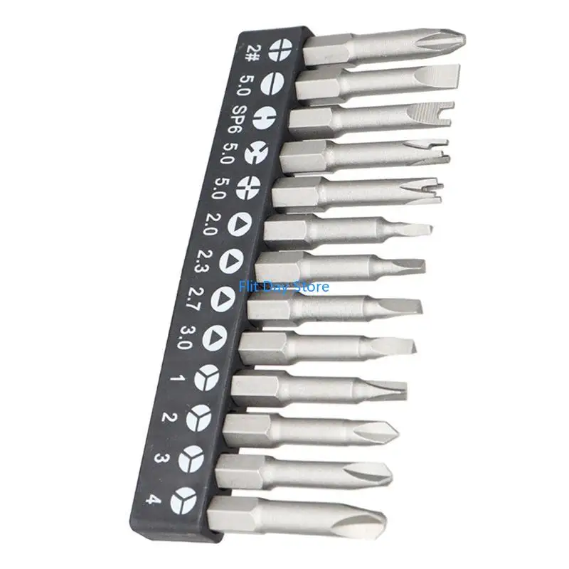 F92C 13PCS ไขควงแม่เหล็กชุดพร้อมเคล็ดลับรูปทรงที่เป็นเอกลักษณ์สำหรับเครื่องใช้ในบ้าน