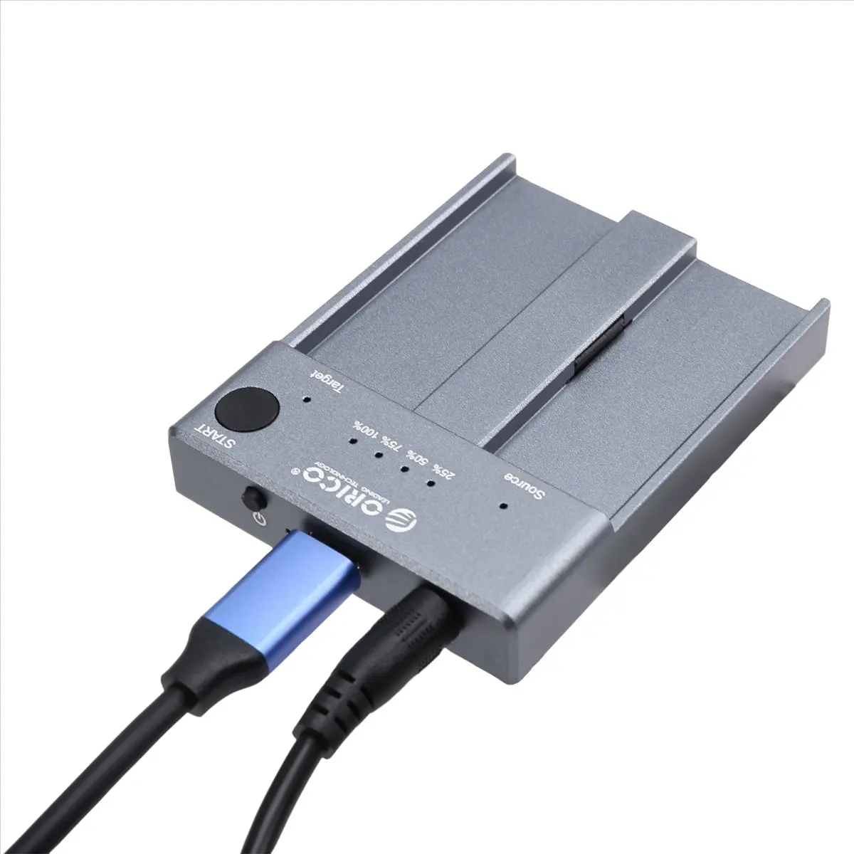 A46U ORICO M.2 NVMe Cloner Dual Bay, Aluminum, USB-C, M.2 Duplicator Offline Clone EU PLUG