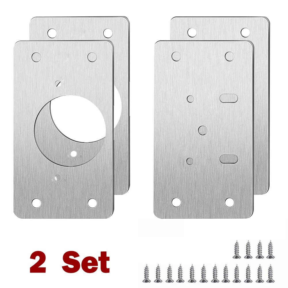 1/2/4/10Pcs Cabinet Hinge Repair Plate Kit Hinges Repair Cupboard Door Hinge Mounting Fixing Plates Furniture Hardware