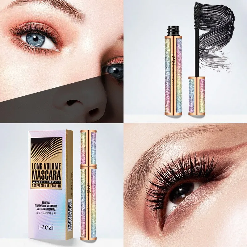 4D Mascara Verlenging Dikkere Curling Sneldrogende Waterdicht Mascara Vrouwen Ogen Make Up