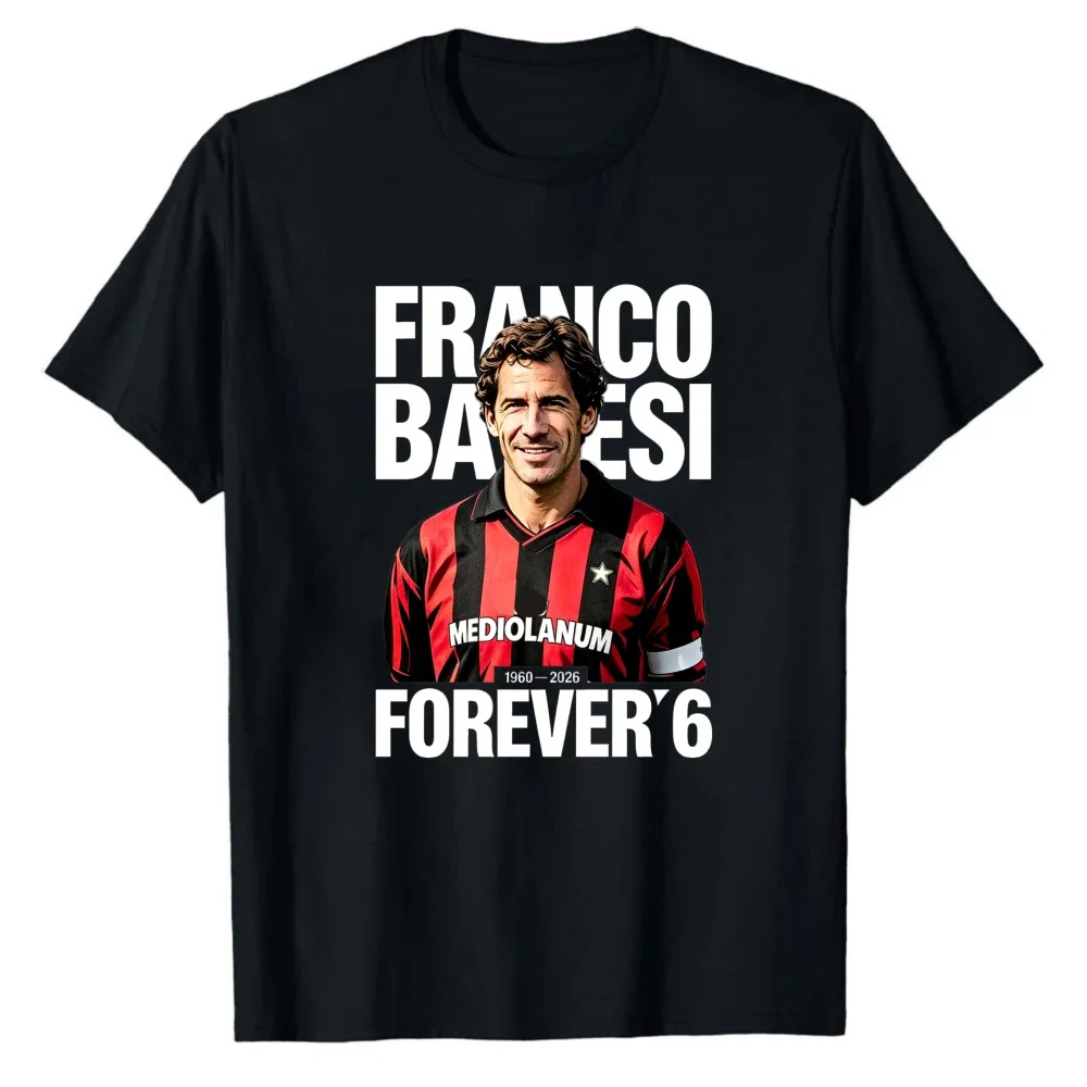 Thank You for Coming R.I.P. Franco Baresi Football Legend Pure Cotton Graphic Tee Classic Memorial Souvenir Gift for Adult Fans