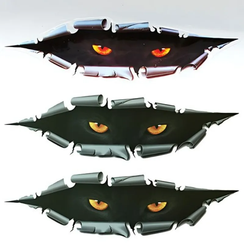 

3D Simulation Peeping Cat Eye Car Sticker Auto Body Dents Scratches Cover Vinyl Film Decoration Stickers Auto Styling Decals