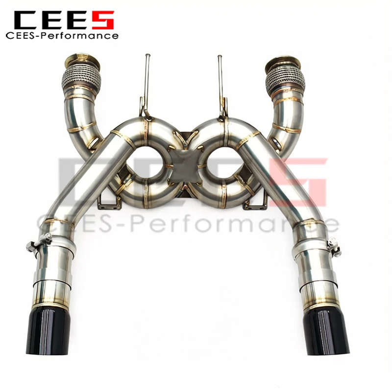 CEES T304 Stainless Steel Catback Exhaust System for Mclaren 720S Spider/Coupe 4.0T 2017-2019 Racing Direct Exhaust Pipes