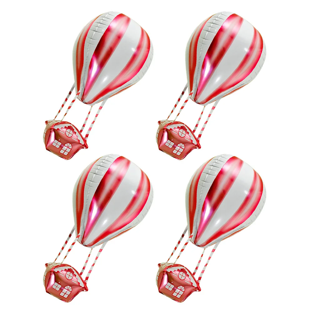 4 Pcs Aluminum Film Balloon Balloons Birthday Portable Festival Decorations Party Hot Air Foil