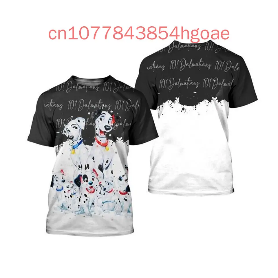 2024 New 101 DalmatiansT-Shirt Disney Cartoon 3D T-Shirt Women's T-shirt