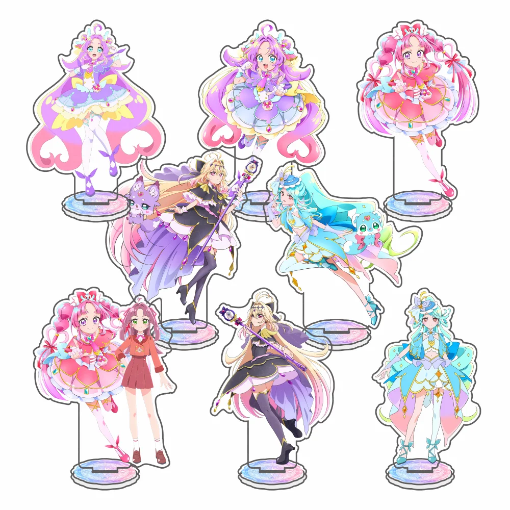 Meitantei Pretty Cure Anime Game cute 15cm Acrylic keychain Stand Model Toys Collectible Cartoon Print Cosplay Stand Desk Decor