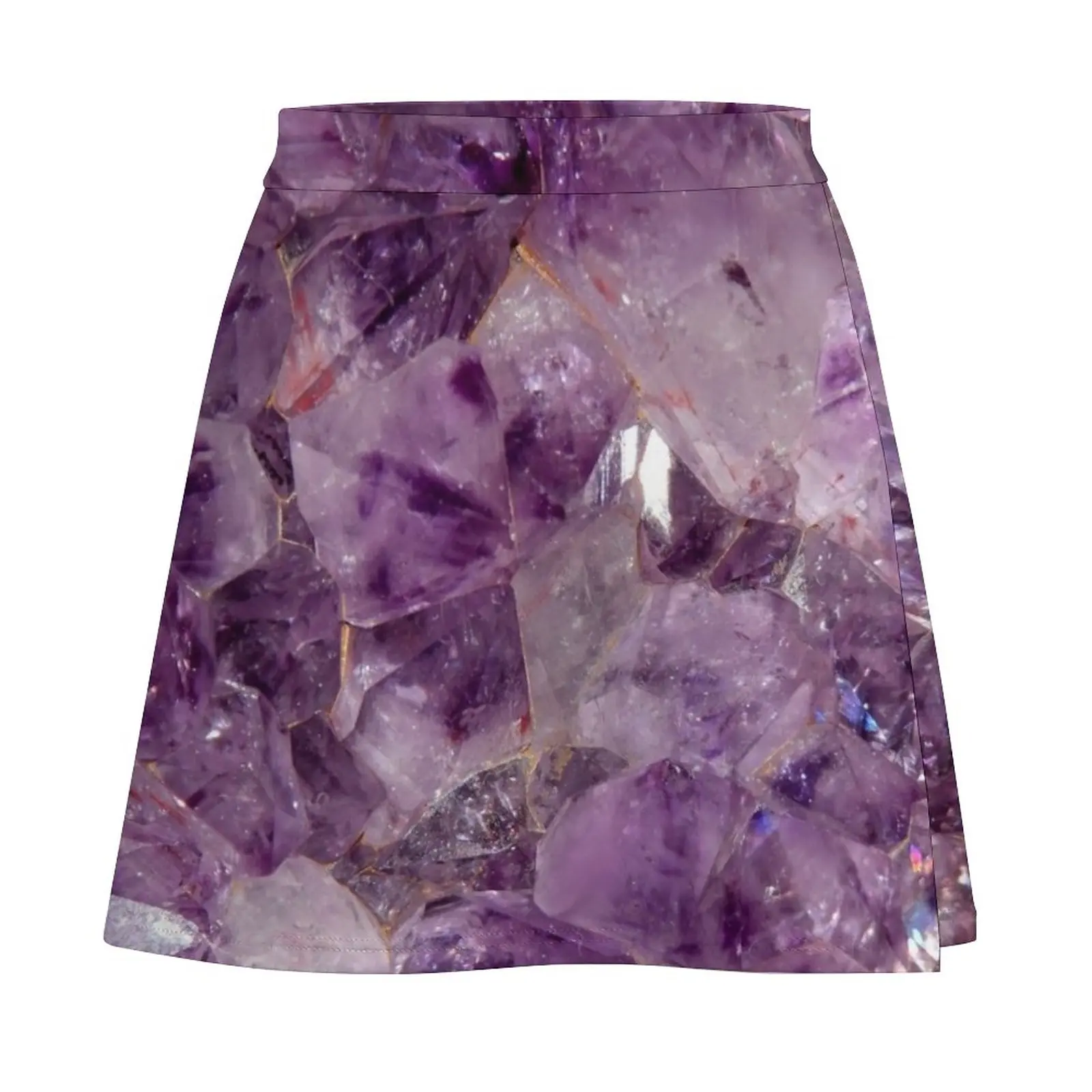 Kristal Amethyst. Rok Mini wanita, pakaian Korea perempuan