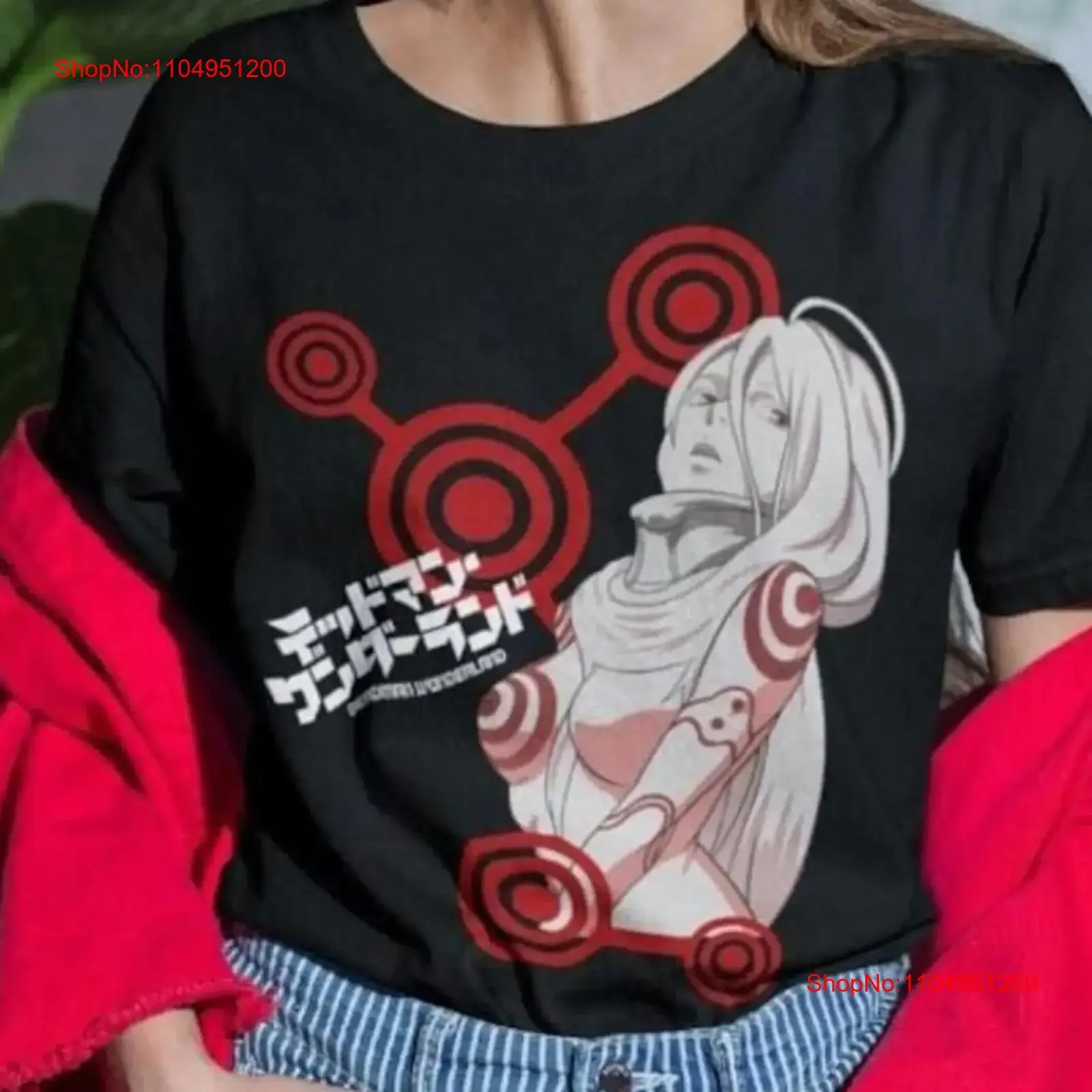 Deadman Wonderland Anime mujer camiseta Shiro Manga vintage lavado Unisex cómodo transpirable ligeramente suave elegante Casual