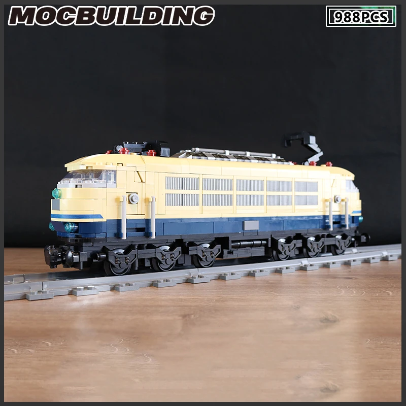 MOC Building Blocks Railways E-103 Locomotive Model Train Collection Bricks Assemble Display Toys Birthday Christmas Gifts