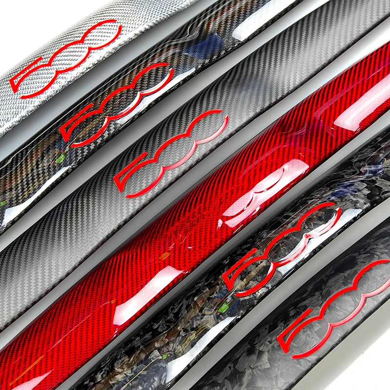 

Brand New Carbon Fiber Material Boot Handle Cover Tailgate Lid Accessories Part For Fiat 500 595 695 Abarth