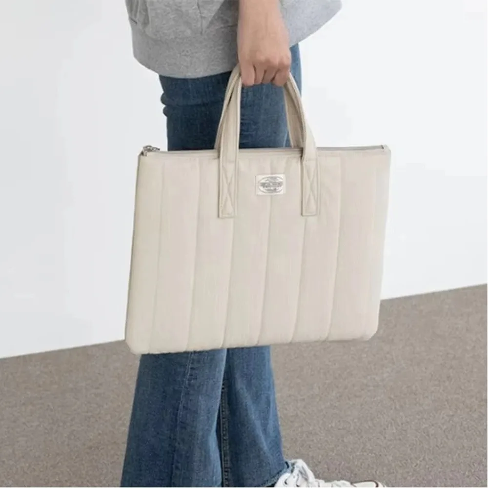 Shockproof Laptop Handbag Breathable 13/14inch Computer Bag Large Capacity Solid Color Tablet Carrying Case Business Trip