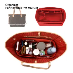 Make Up Organizer Insert Bag Liner Travel Inner Purse Fit For Neverfull PM MM GM Handbag Tote