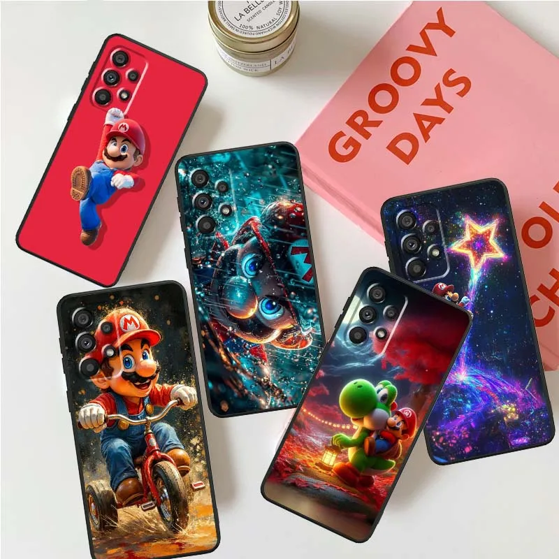 

M-Marios Popular Art Phone Case For Samsung A42 A41 A35 A34 A33 A32 A25 A24 A23 A21s A04 A03 Note 20 Ultra 5G Black