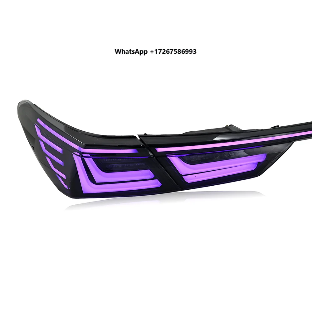 DK MOTION Rgb Style Full LED Tail Lights Back Rear Lamp 2018 -2023 8th Gen Spoiler Lamp for camry Sedan Car Accessories