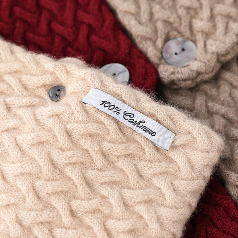 HSY Cashmere bavaglino croce inverno per bambini sciarpa piccola di alta qualità da donna autentica sciarpa al collo in puro cashmere al 100%