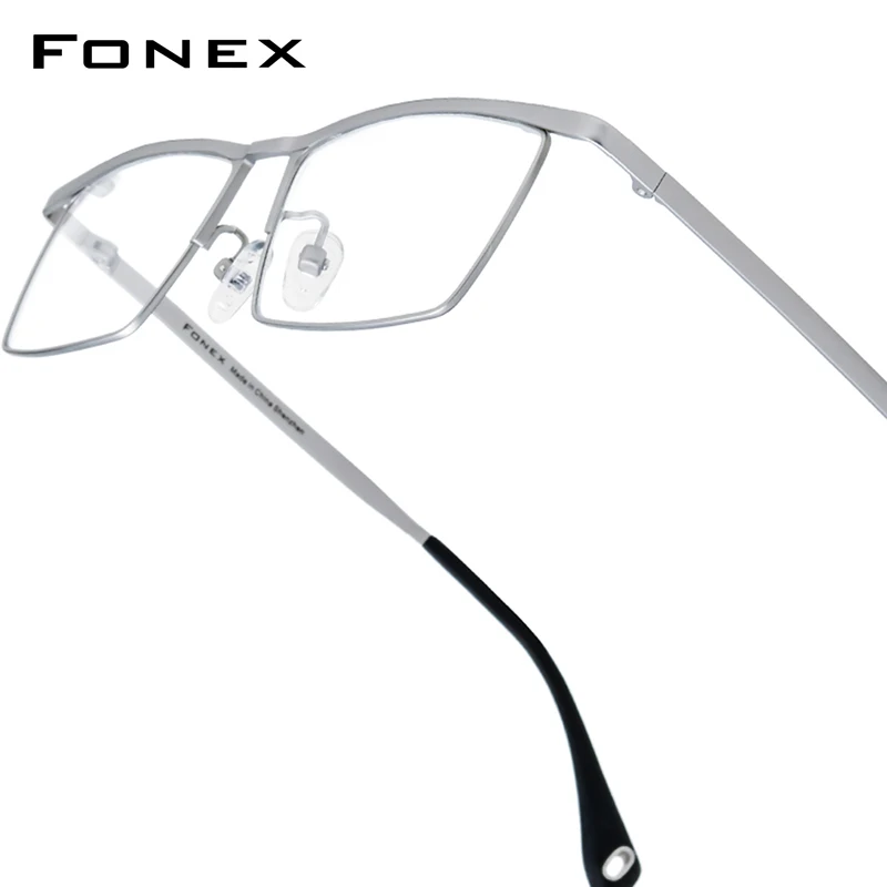 FONEX Titanium Glasses Frame Men 2026 New Brand Design Square Eyeglasses Japanese Ultralight High Quality Thin Eyewear 85911