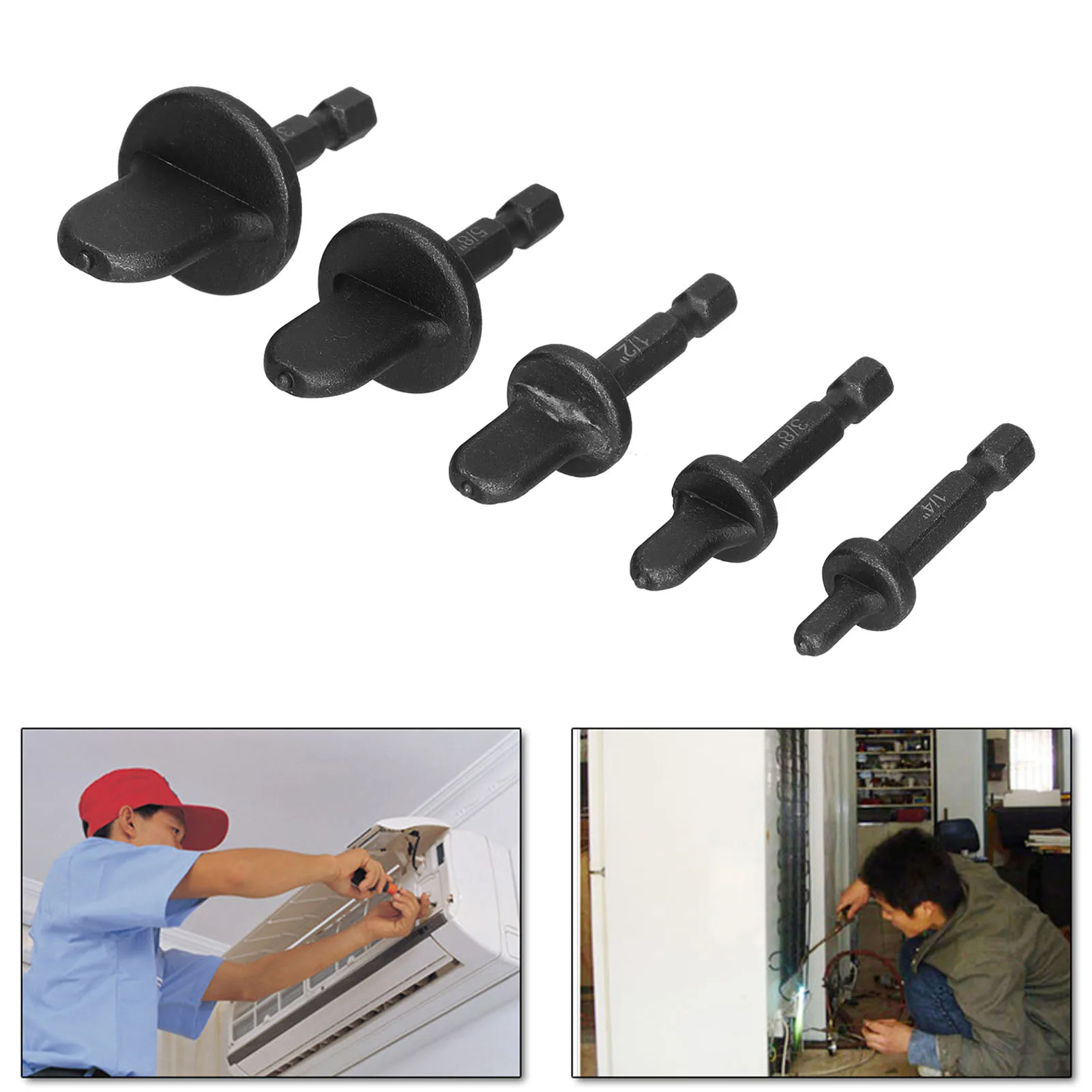 Alat Swagging Mata Bor Logam Hex Shank Tabung AC Pembakaran Pipa Expander Set Kit AC Pipa Expander