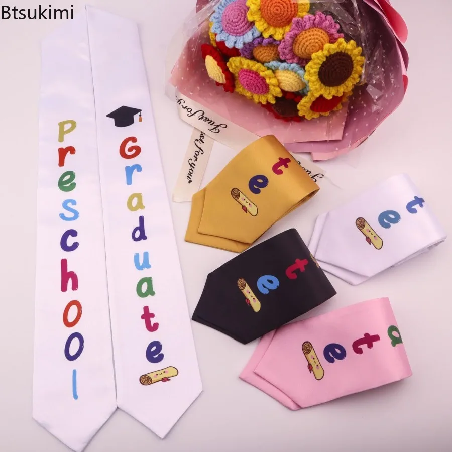 2026 Children Graduation Shoulder Strap Letter Design Decorative Kids Graduation Season Celebration Etiquette Strap Party Decor