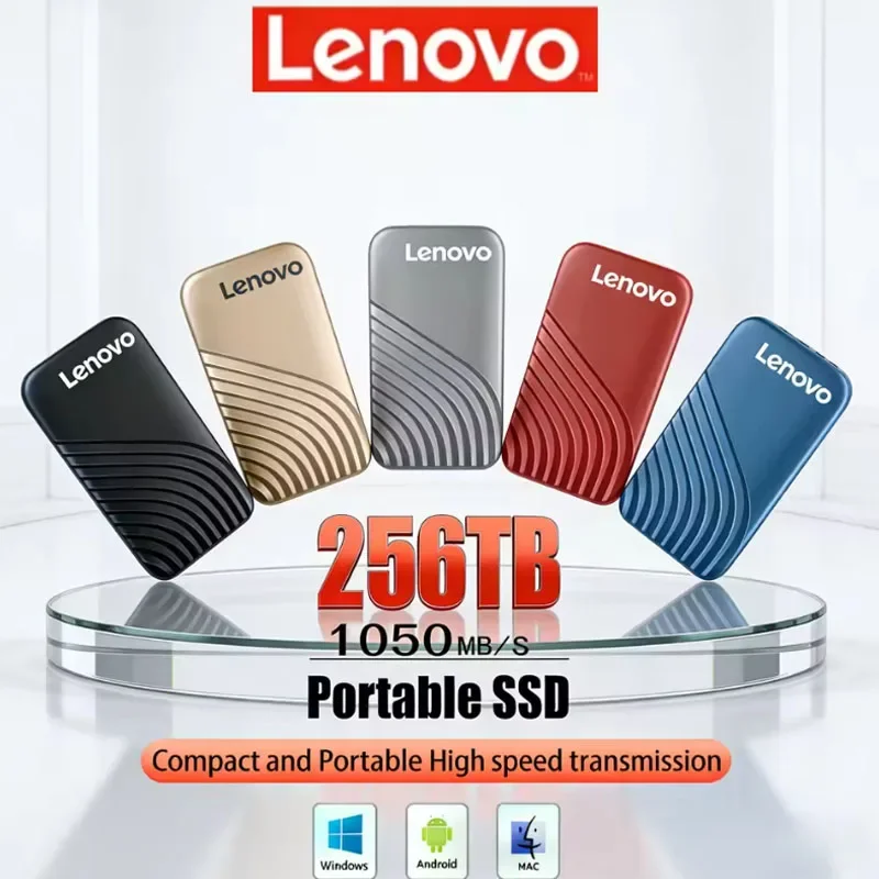 

Lenovo High Speed USB3.1 TypeC External SSD Flash Drive 2TB 4TB 128TB 256TB Portable Storage HD Hard Disk for Laptop/PC