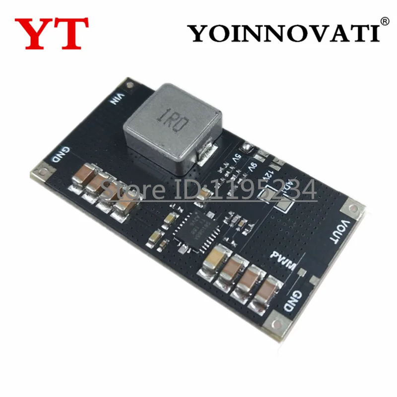 1pcs TPS61088 DC High Power Lithium Battery Step Up Boost Board Power Supply Module 5V 9V 12V 10A 1MHz Switch Frequency PCB