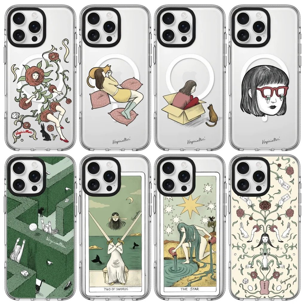 

Strange Art Painting Transparent Border IPhone 13 14 15 16 Pro Max Case - Protective IPhone Case