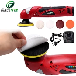 12V 100mm Cordless Polishing Machine 5 Speed Polisher Machine Polishing Pads Tool for Waxing Set Mini Electric Car Polisher