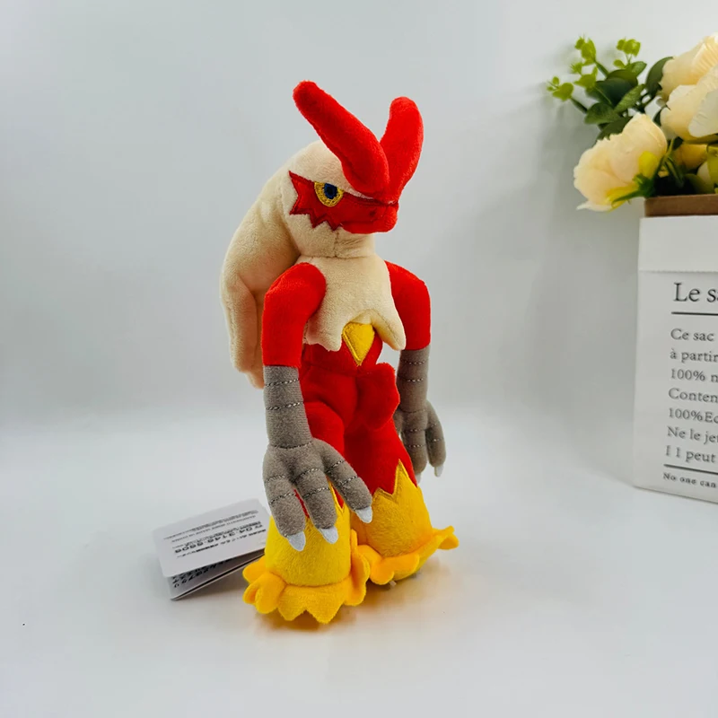 Dibujos animados 22cm Blaziken Pokemon juguetes de peluche Anime Animal pollo Pokémon Plushie Kawaii muñeca regalo de peluche para niños Navidad cumpleaños