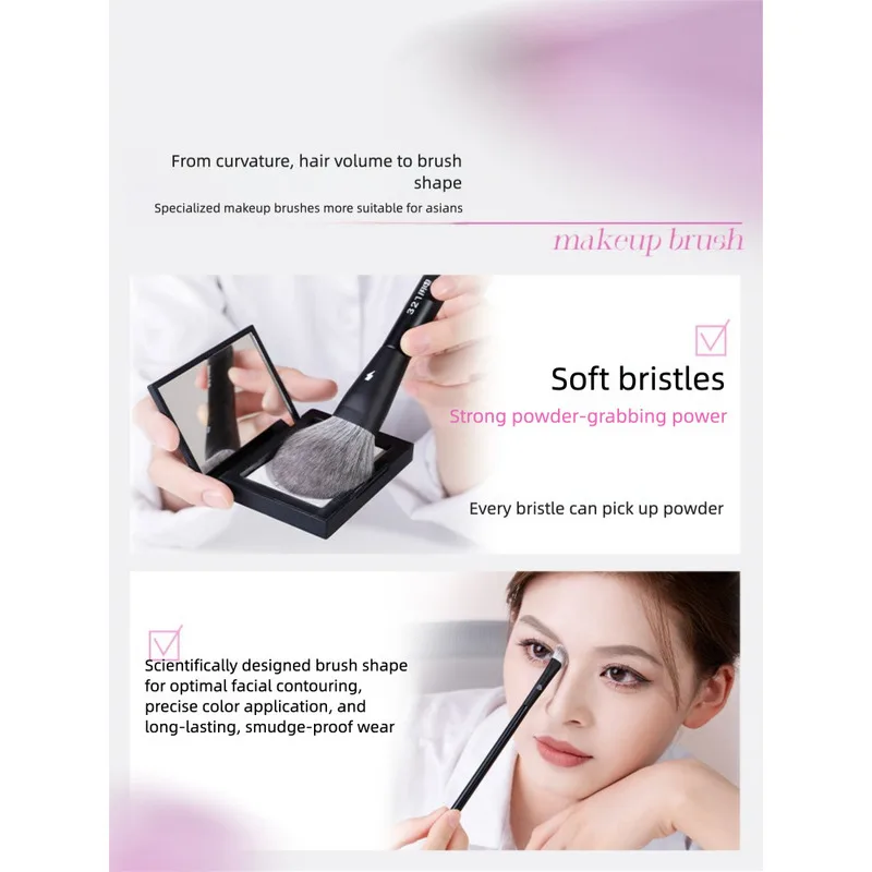 BLJ Mark Lightning Full Set Makeup Brush Eyeshadow Blush Powder Contouring Brush - Tools for Face And Body