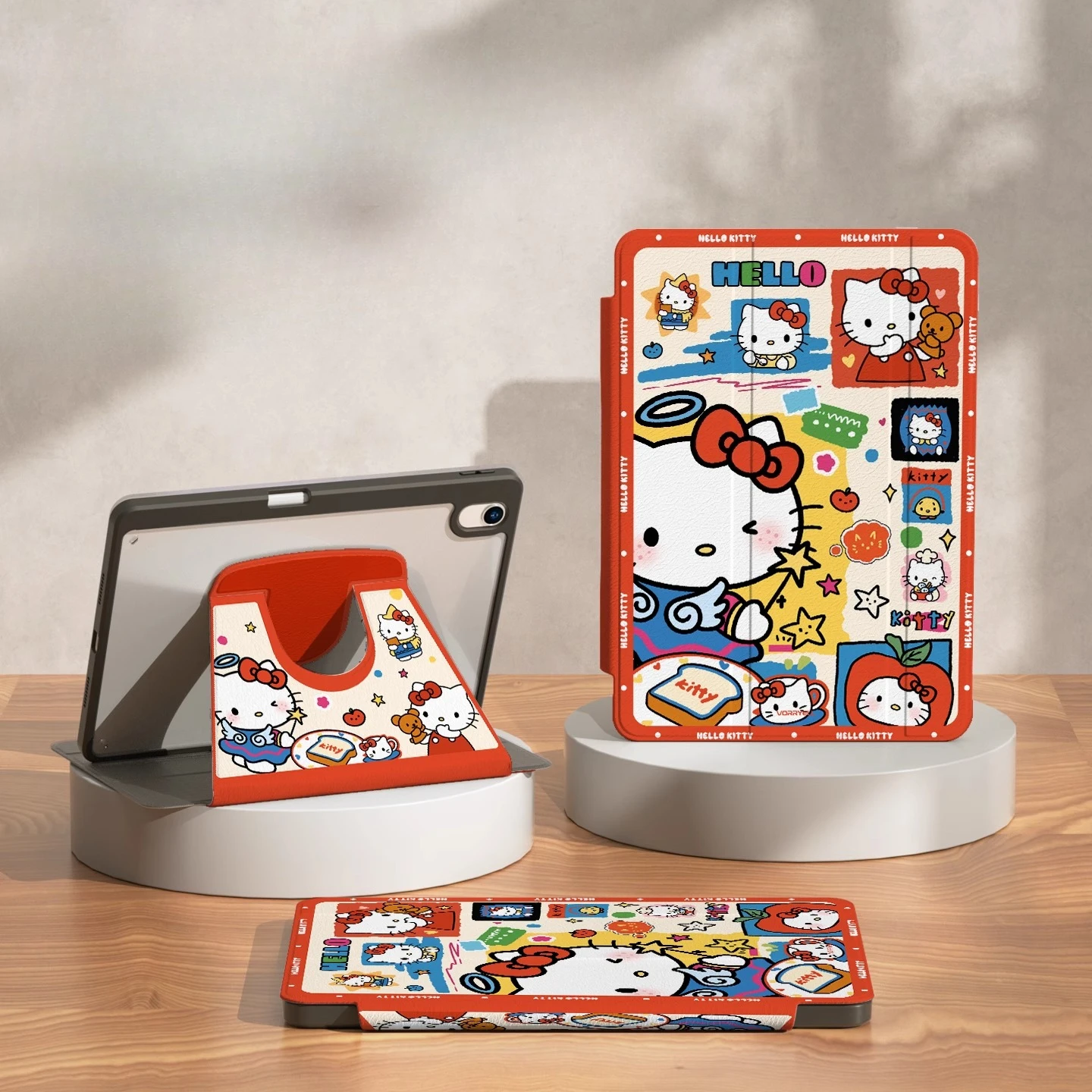 

Чехол Hello Kitty для iPad Funda ipad 8/9/10 10,2 дюйма Air 4 5 10,9 дюйма A16 M2 M3 11 дюймов Защитный чехол Pro4 5 6 12,9 дюйма M4 Чехол для планшета