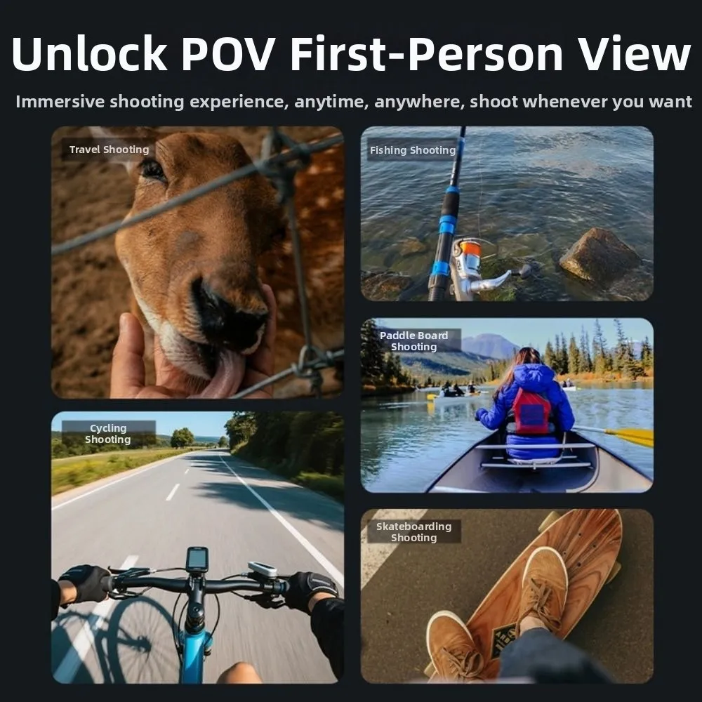 حامل كاميرا تعليق مغناطيسي بدون استخدام اليد، حامل كاميرا معلق قابل للتعديل، حزام حبل مضاد للاهتزاز لـ Insta360 GO Ultra