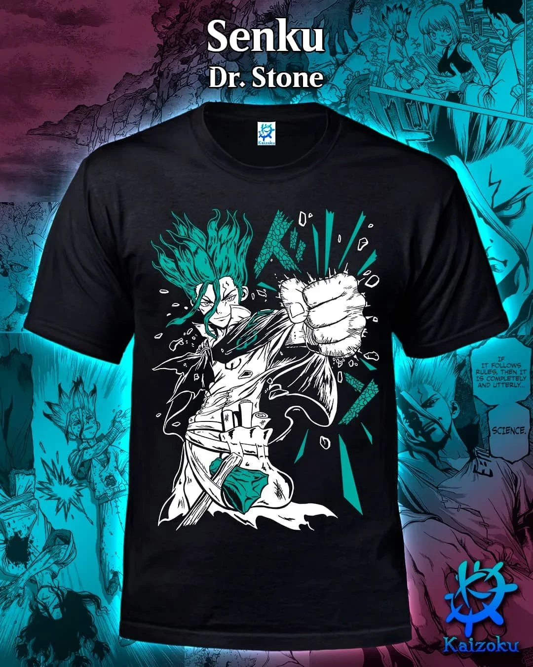 Dr. Stone T-Shirt Senku Ishigami Ryusui Asagiri Seiyuu Vintage Shirt All Size