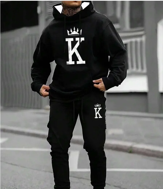 

2025 осень/зима, новейшие модные брендовые мужские спортивные костюмы Y2K, толстовка большого размера с 3D принтом + брюки, спортивный костюм, комплект из 2 упаковок