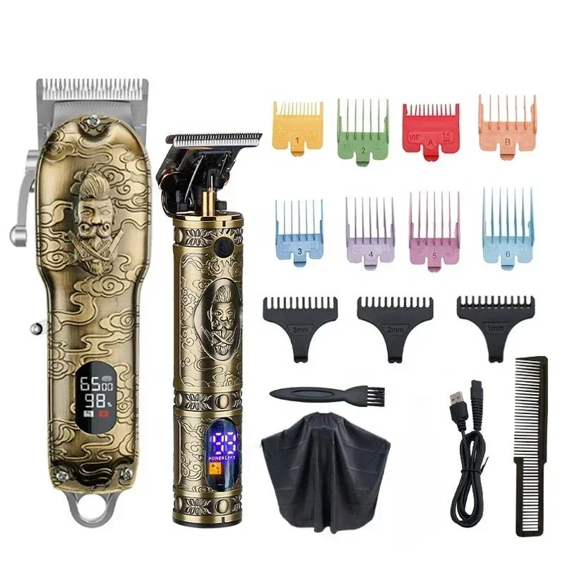 JM-2022 USB Electric Hair Clippers Set  Cordless Shaver Trimmer Men Barber Shop Hair Cutting Machine