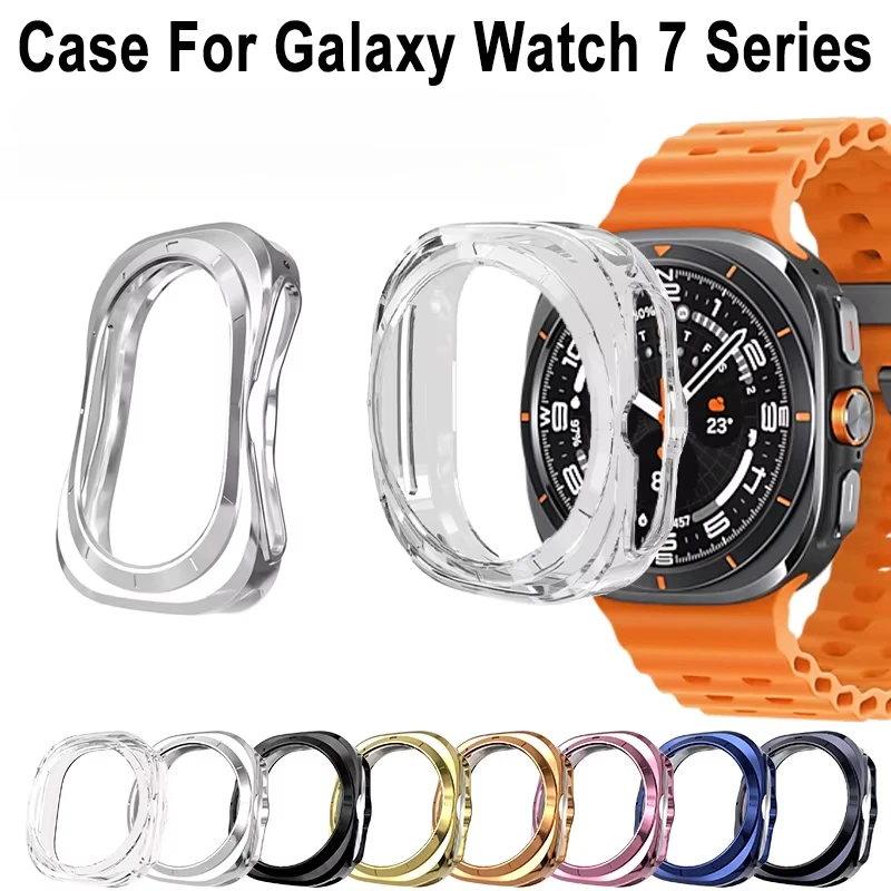 Case for Samsung Galaxy Watch 7 Ultra 47mm Smartwatch Cover Soft TPU Bumper Protective Shell for Galaxy 7 Ultra 47mm Accessories