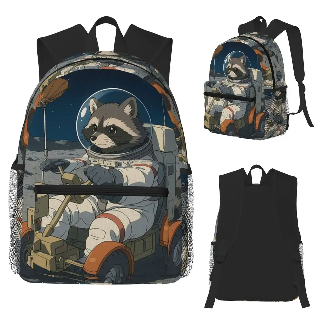 

Милый студенческий рюкзак с изображением енота, школьная сумка, походный дорожный рюкзак для мальчиков и девочек, сумка для книг, сумки на плечо