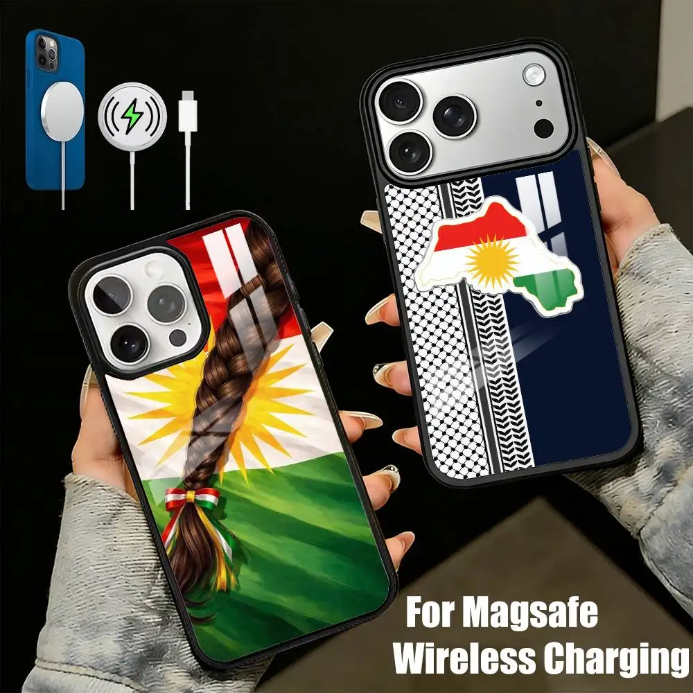 

Totem OF K-KurdistanS Map Phone Case For iPhone17,16,15,14,13 Plus,Pro Max Magnetic For Magsafe Wireless Charging