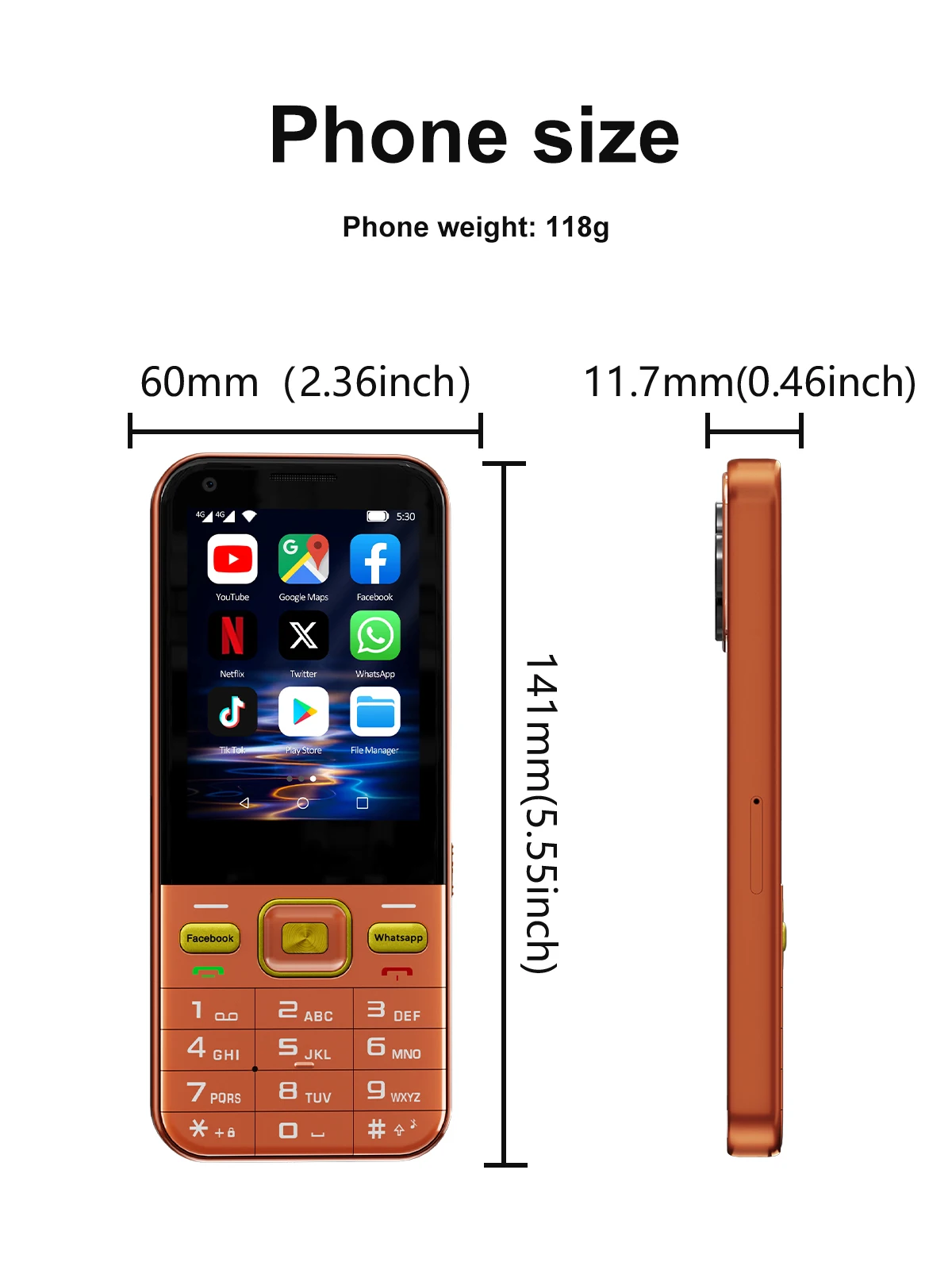 SERVO F6 Ultra 4G LTE Android Phone 2.8" Touch Screen Camera Flashlight Play Store 2GB+16GB 2200mAh Dual SIM Button Smartphone