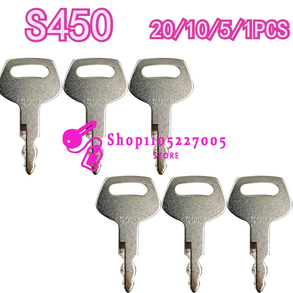 20/10/5/1PCS Brand New Ignition Keys S450 Fit for Case JS Linkbelt Sumitomo Excavator 150979A1