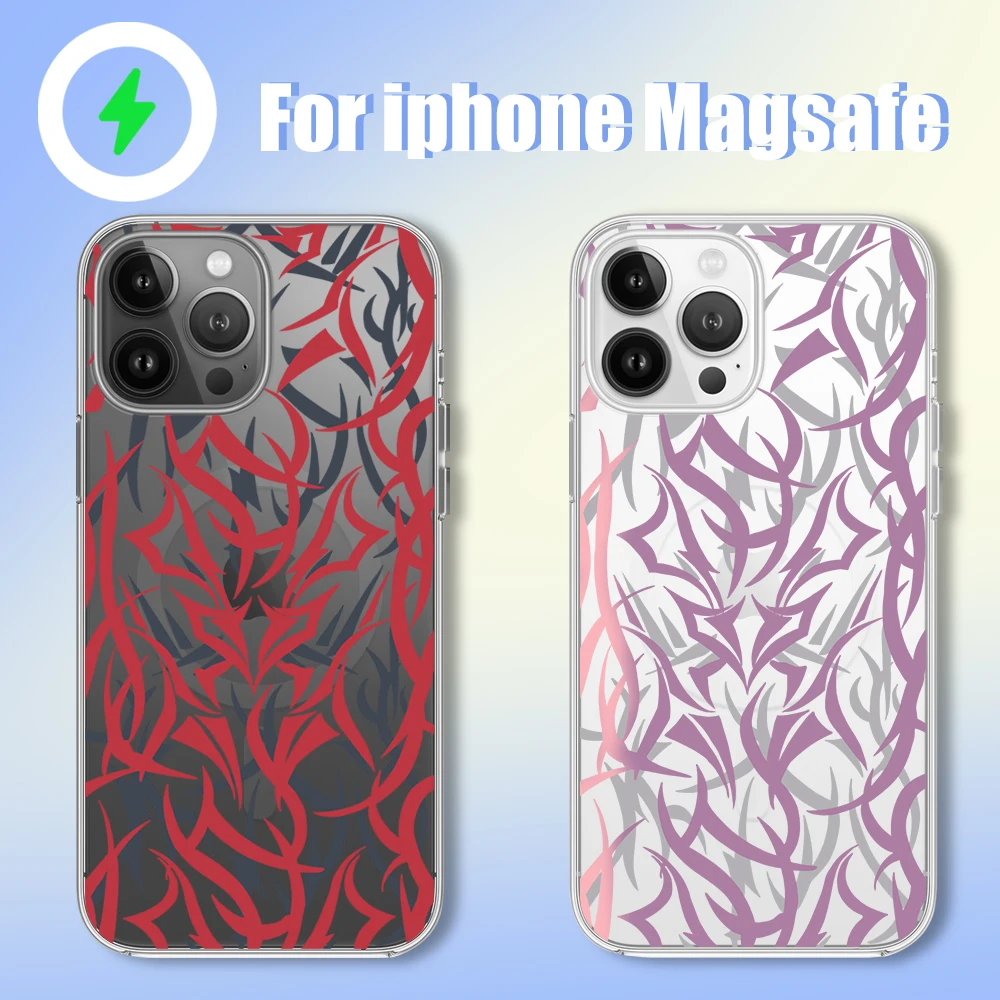 CLOT Alienegra Thorns Design Cool Phone Case for iPhone 12 11 13 14 15 16 Max Pro Plus Magsafe Magnetic Wireless Cover