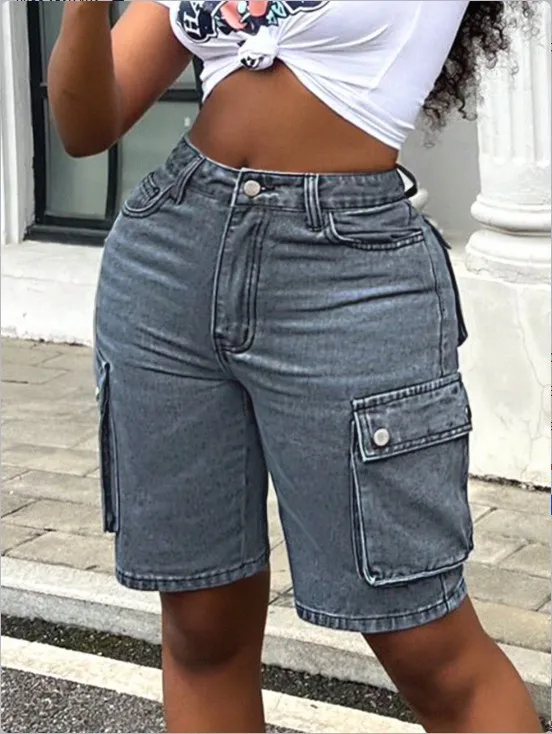 الربيع والصيف بلون خمر منخفضة الخصر سليم صالح مستقيم الساق خمسة أرباع الجينز للنساء العصرية شارع العليا الجينز