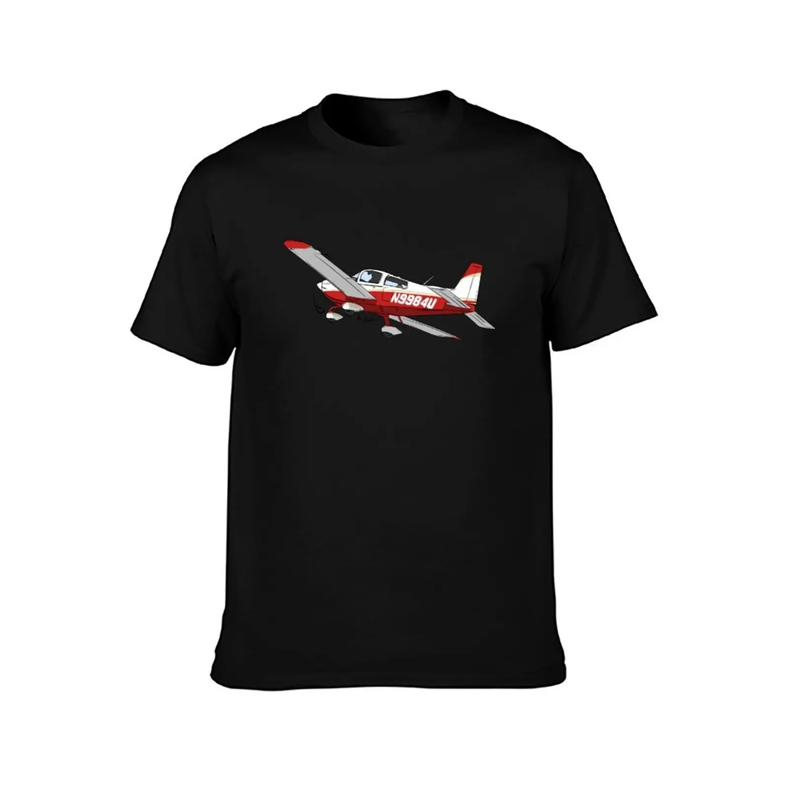 Grumman Tiger N9984U T-Shirt, Summer Casual Cotton Tee, Oversized Streetwear Tops, Vintage Graphic Print, Loose Fit Short Sleeve