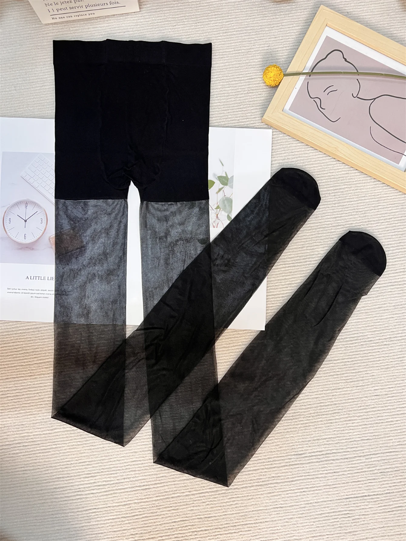 Sexy Schwarze Strümpfe Frauen Herz Polka Dot Lolita Strumpfhosen Enge Hohe Socken Weibliche Gute Elastische Strümpfe Erotische Dessous – Detail 7