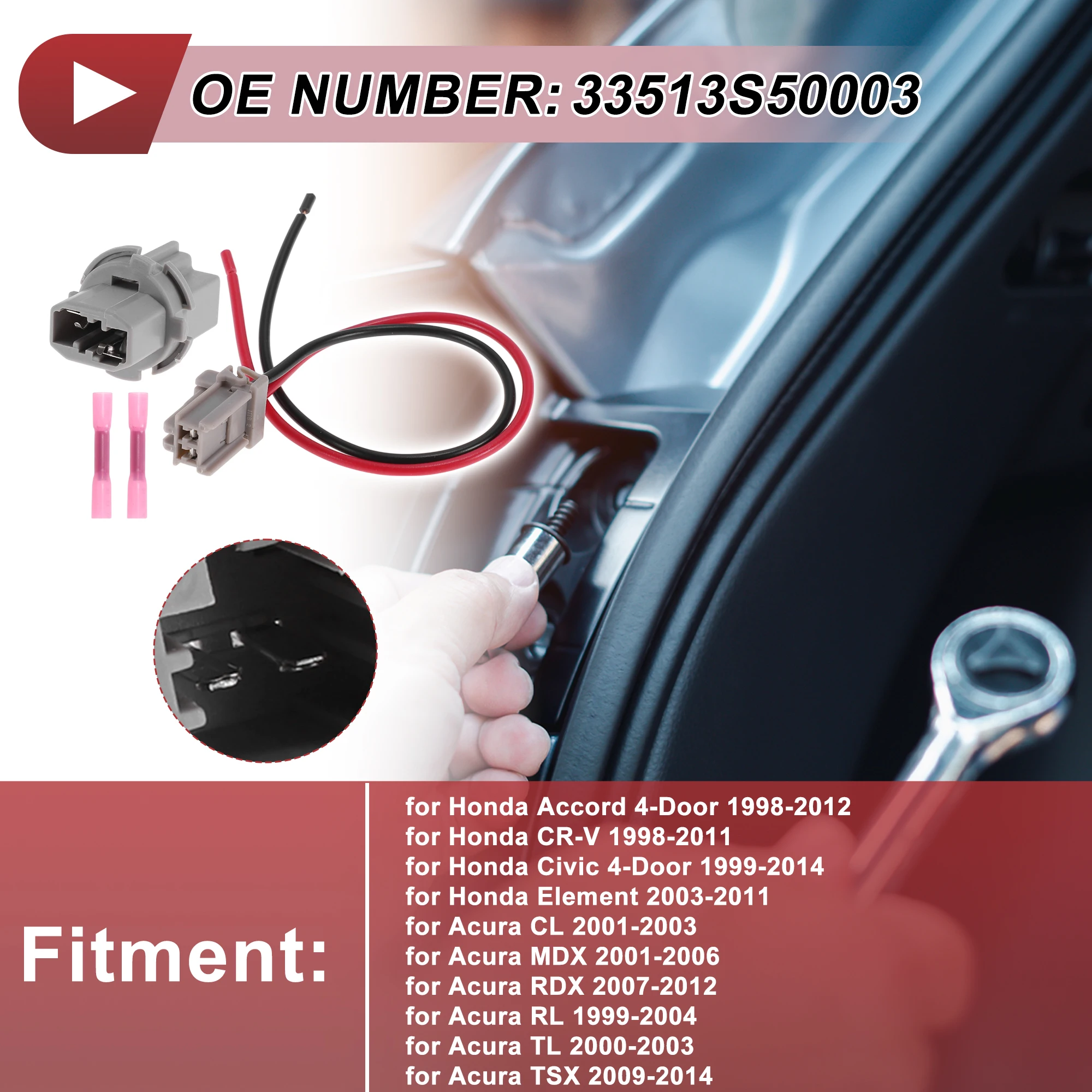 

X Autohaux розетка для стояночного фонаря для Honda Accord 4-дверный 98-12 No 33513S50003 хвост