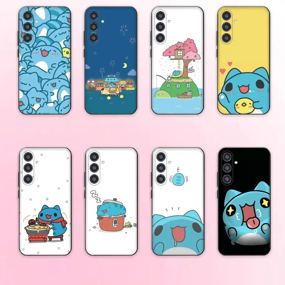 

Bug Cat C-Capoo phone Case For Samsung Galaxy A73,A72,A71,A70,A53,A52,A51,Others Soft Black Shell